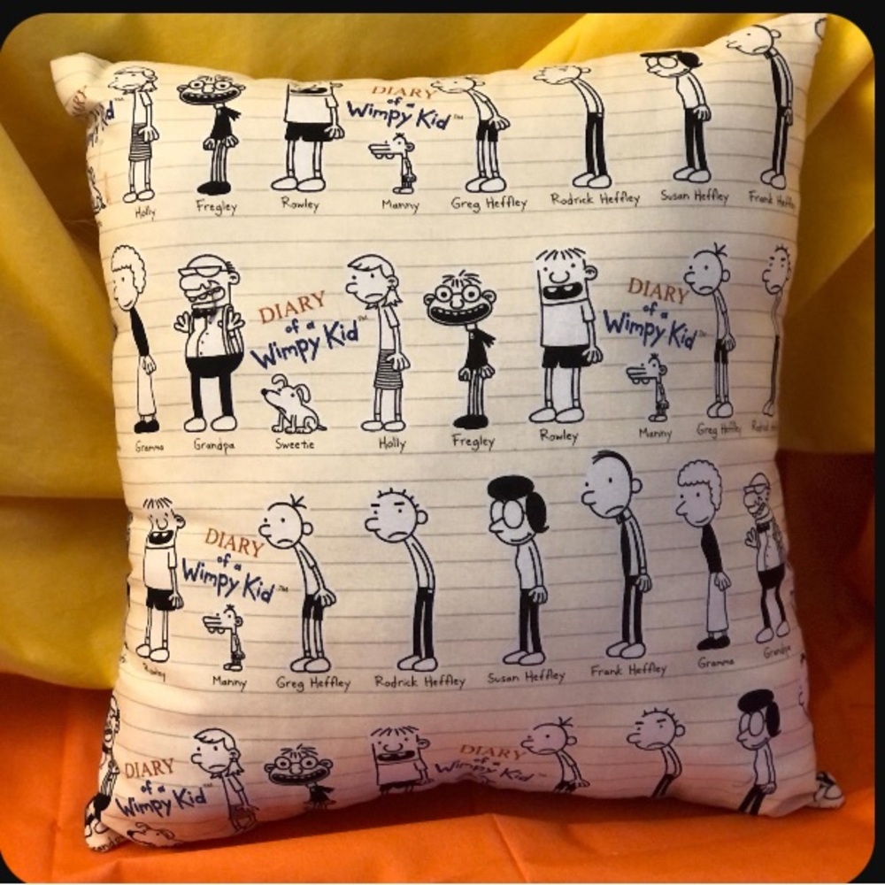Diary of a Wimpy Kid Themed Pillow